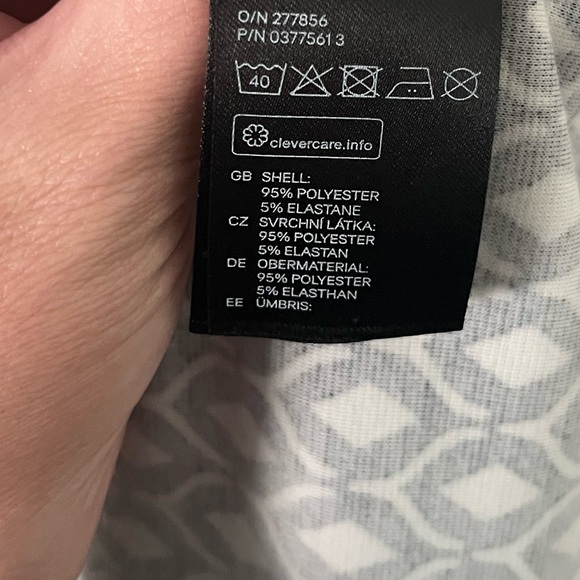 H&M Black & White A-Line Midi Dress Open Back w/ Removable Belt Large - Picture 7 of 9